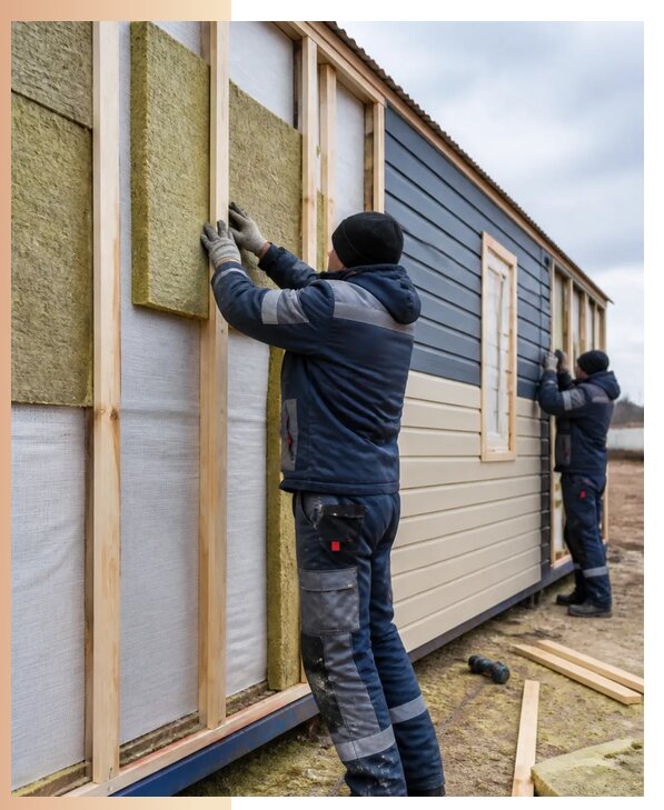 Утепление бытовок в Кирове-Чепецке качественными материалами под ключ